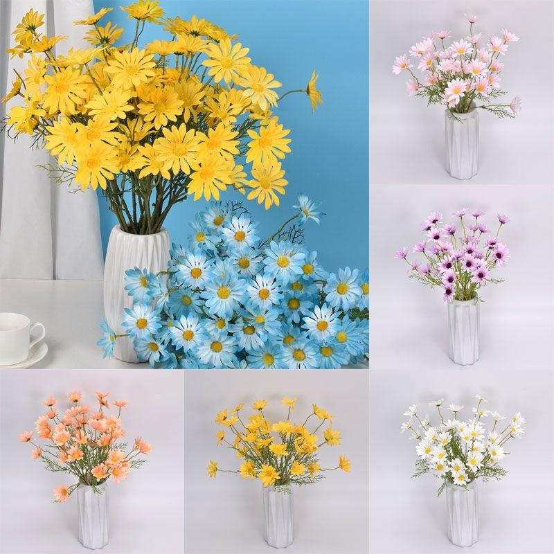 Gorgeous Artificial Silk Daisy Flowers Bunch Of 5 Heads Ideal For Home And Event Decor