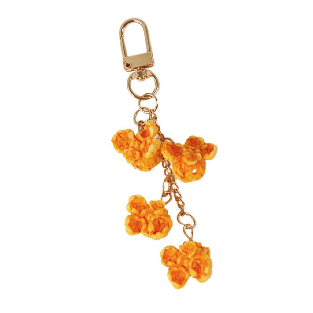 Realistic Popcorn Keychain Pendant Eye Catching Popcorn Keychain Pendant Accessory Perfect for Travel and Leisure