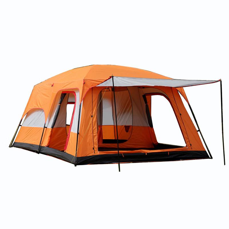 Portable Two-Room Outdoor Camping Tent with Canopy