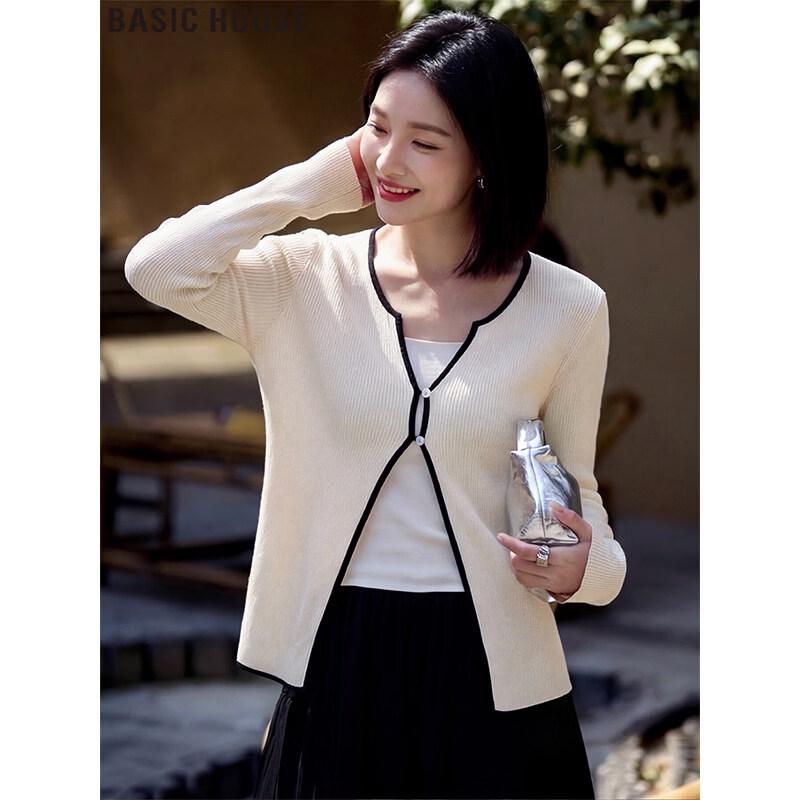 

Basic House Women s Tencel Long-Sleeve Knit Cardigan M