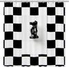 Chess Shower Curtain Horse Head International Chess Stripes Bathroom Curtains Chessboard Waterproof Board Game Bath Curtains Set