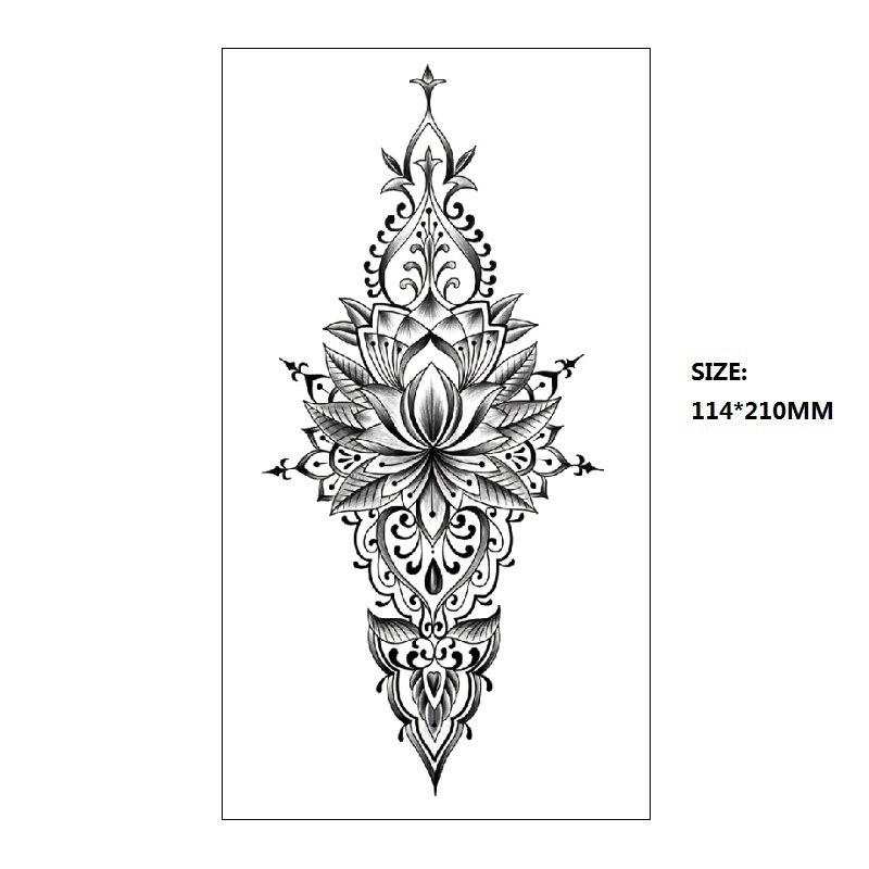 Bohemian Geometric Shape Water Transfer Small Full Arm Back Sexy Simulation Tattoo Sticker