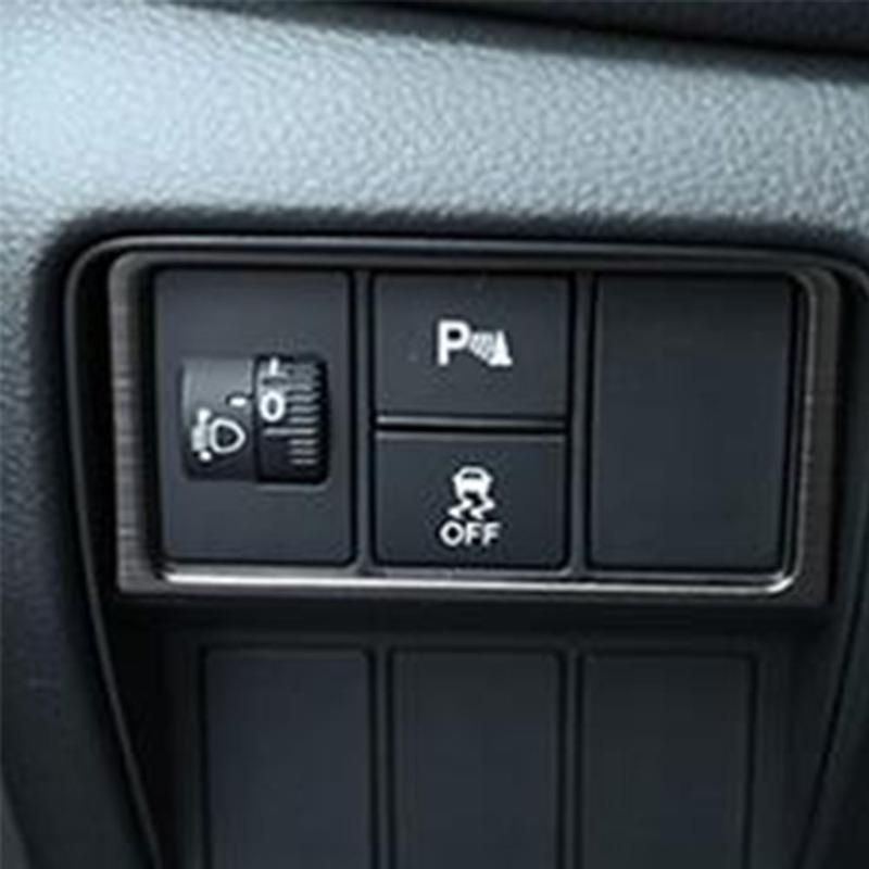 For Honda CRV CR-V 2017 2018    Car Styling Stainless Steel Front Head Fog Light Switch Button Trim Frame Lamp