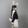 Soft Rabbits Tail Lovely Rabbits Ears Headband Plush Animal Tail Decorations Rabbits Ears Headwear for Halloween Party