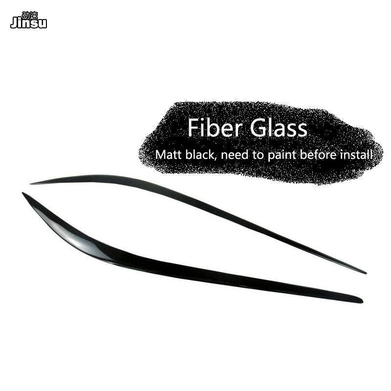Carbon Fiber Front Headlamp Eyebrow Headlight Eyelids For Alfa Romeo Giulia 2.0T 200HP 280HP 2015 - 2018 Fiber Glass Primer FRP