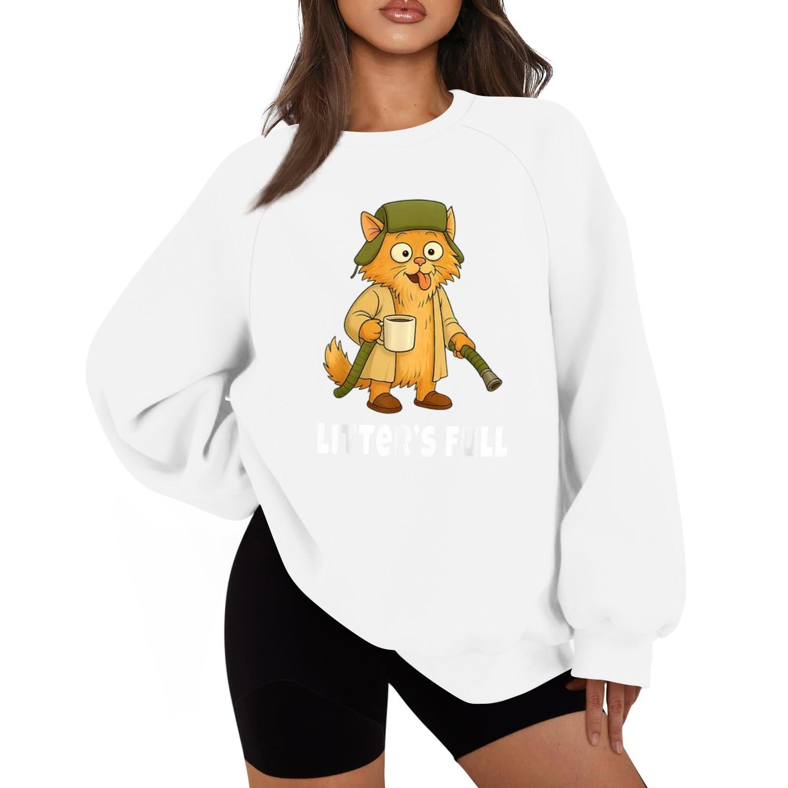 

Женская повседневная модная однотонная толстовка с круглым вырезом и длинным рукавом реглан M белый