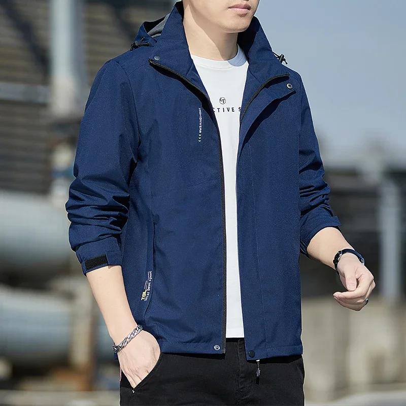 

Мужская осенне-зимняя куртка 2025 года, плюшевая, водонепроницаемая, мужская, весенняя, хлопковая, мужская, повседневная, ветрозащитная куртка, пальто для мужчин, ветровка Size 5XL (91-98kg)