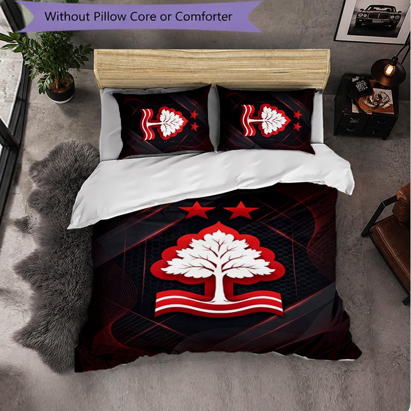 Biancheria da Letto a Tema Nottingham Forest Set 3 Pezzi Copripiumino Biancheria da Letto Decorativa per Stanza Adolescenti Decorazione Casa