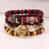 European & American Bohemian Beaded Multi-layer Bracelet with 'I LOVE YOU' Pendant