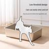 Extra Large Stainless Steel Cat Litter Box with Raised Edge - Anti-Splash, Anti-Tracking, Easy To Clean.
