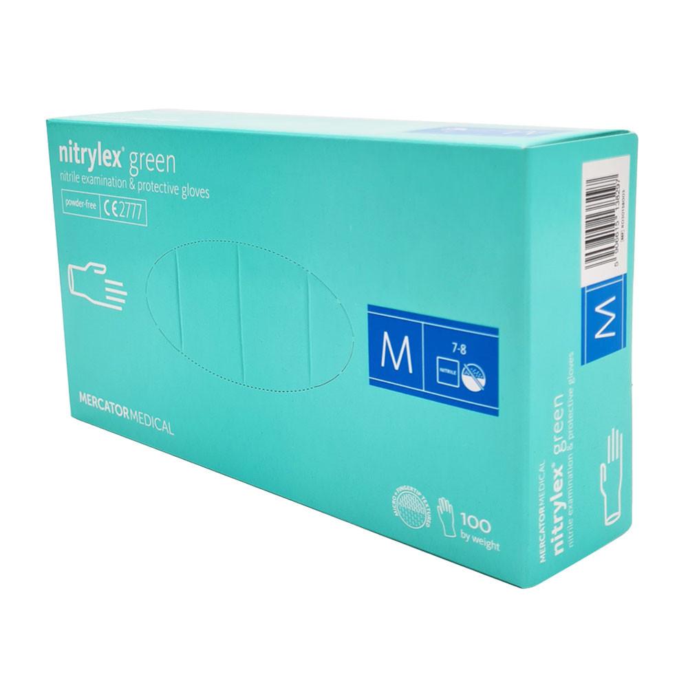 Nitrile Gloves Green Mercator Nitrylex Green 100 Pieces