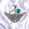 Natural Gemstone 925 Solid Silver Designer Jewelry Pendant 1.48" Christmas Gift CP-17
