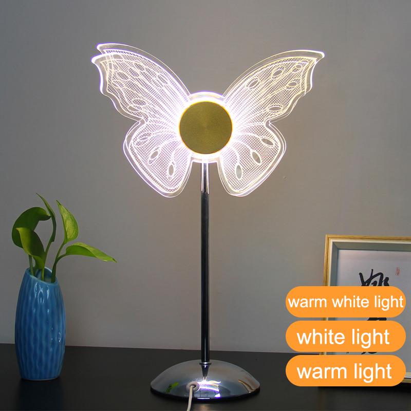 Metal Table Lamp Creative Sunflower Windmill Desk Light Bedside Atmosphere Night Light 3 Color Dimming Bedroom Decoration Lamp