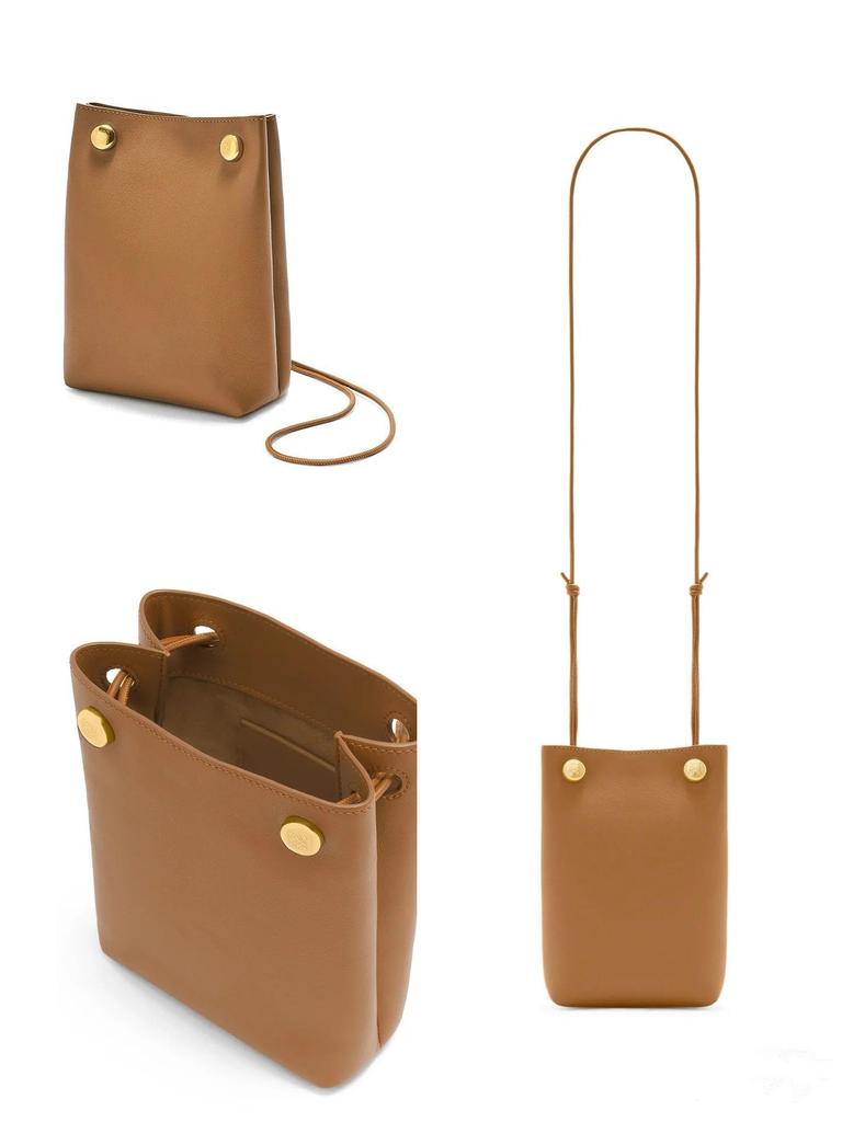 Original 2025 Genuine Leather Bucket Phone Bag - Fashionable, Simple, Exquisite Single Shoulder Crossbody Bag