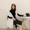 Autumn and winter new water drop imitation fur vest women's medium and long large size thin imitation fox fur vest jacket