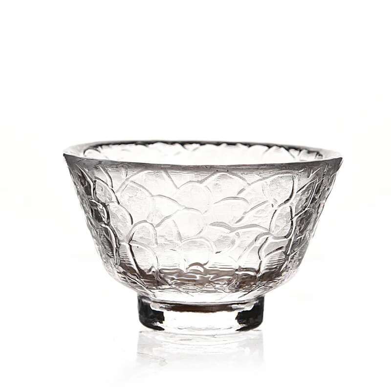 Japanese Hammer Grain Glass Tea Cup Crystal Transparent Cup Kung Fu Tea Set Home Owner Small Tea Cup Tea Bowl G