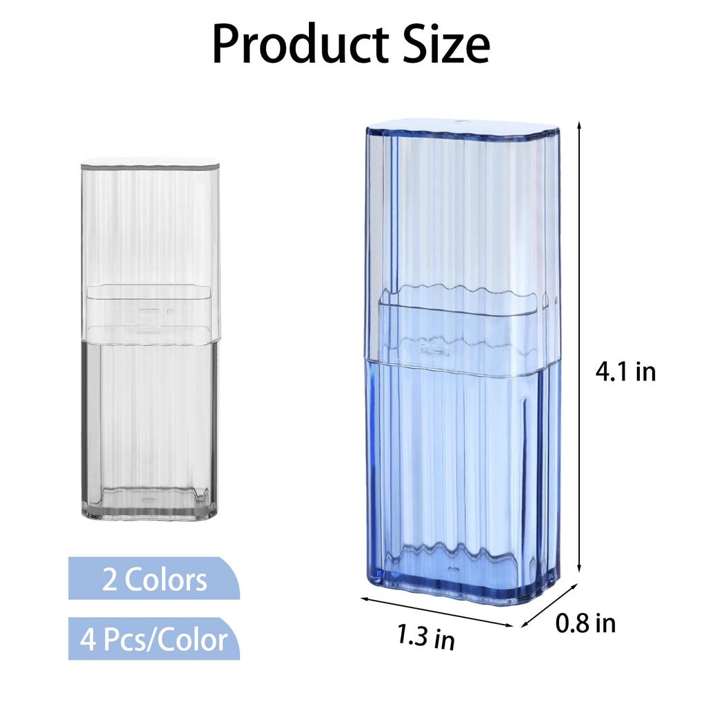 Mini Portable Dental Floss Storage Box, Flosser Band-Aid Toothpick Holder Cotton Swab Boxes Travel Organizer for Small Item