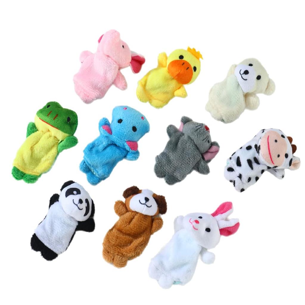 Zepden Tierpuppen-Set, Fingerpuppen, Tier-Fingerpuppen, Pädagogische Fingerpuppen, Stoff-Fingerpuppen, Fördert die Fantasie, Babyparty