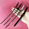 10inch Demon Slayer Katana Anime Kamado Tanjirou Ninja Knife Kimetsu No Yaiba Sword Mini Samurai Sabre Real Japanese Katana Plaything