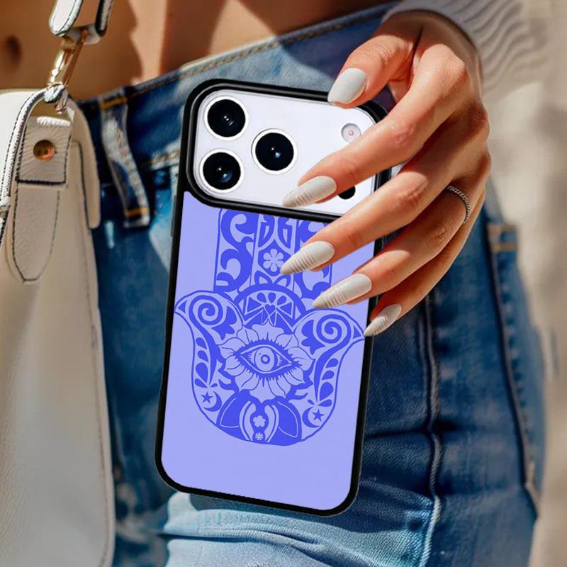 Hamsa Hand Of Fatima Art Phone Case For iPhone 17 Air 14 15 13 12 Max Cover For Apple 14 15 16 16e 11 Pro Max Plus