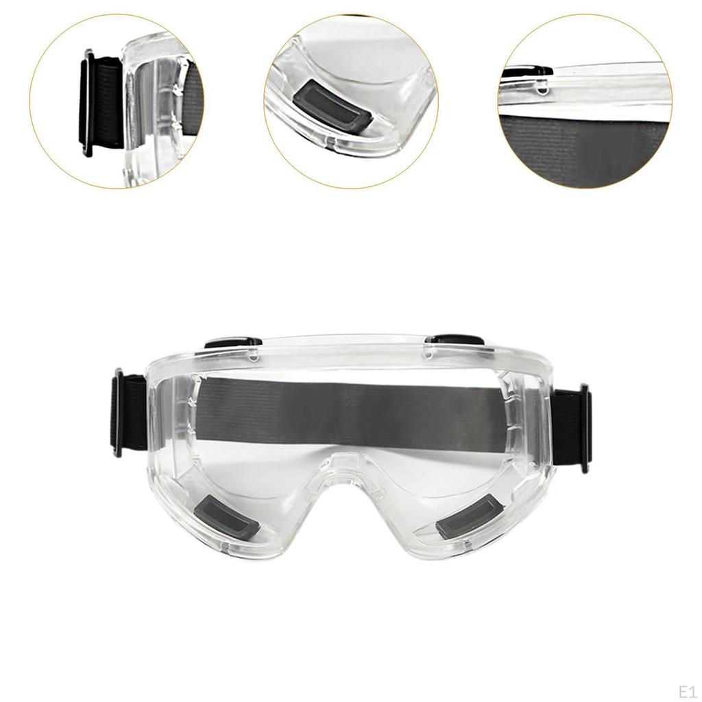 Safety Goggles Transparent Protective Eyewear for Cycling Outdoor Sports Black
