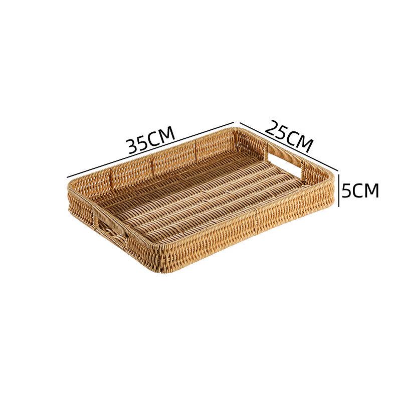 Japanese Style Imitation Rattan Storage Tray