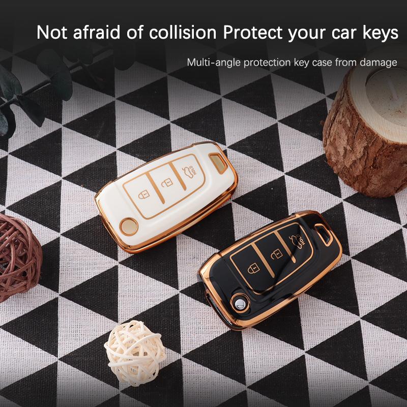 New Tpu Car Key Case Cover For Hyundai Tucson Sonata Elantra I40 Celesta I35 Car Key Protector Shell Holder Fob Auto Accessories