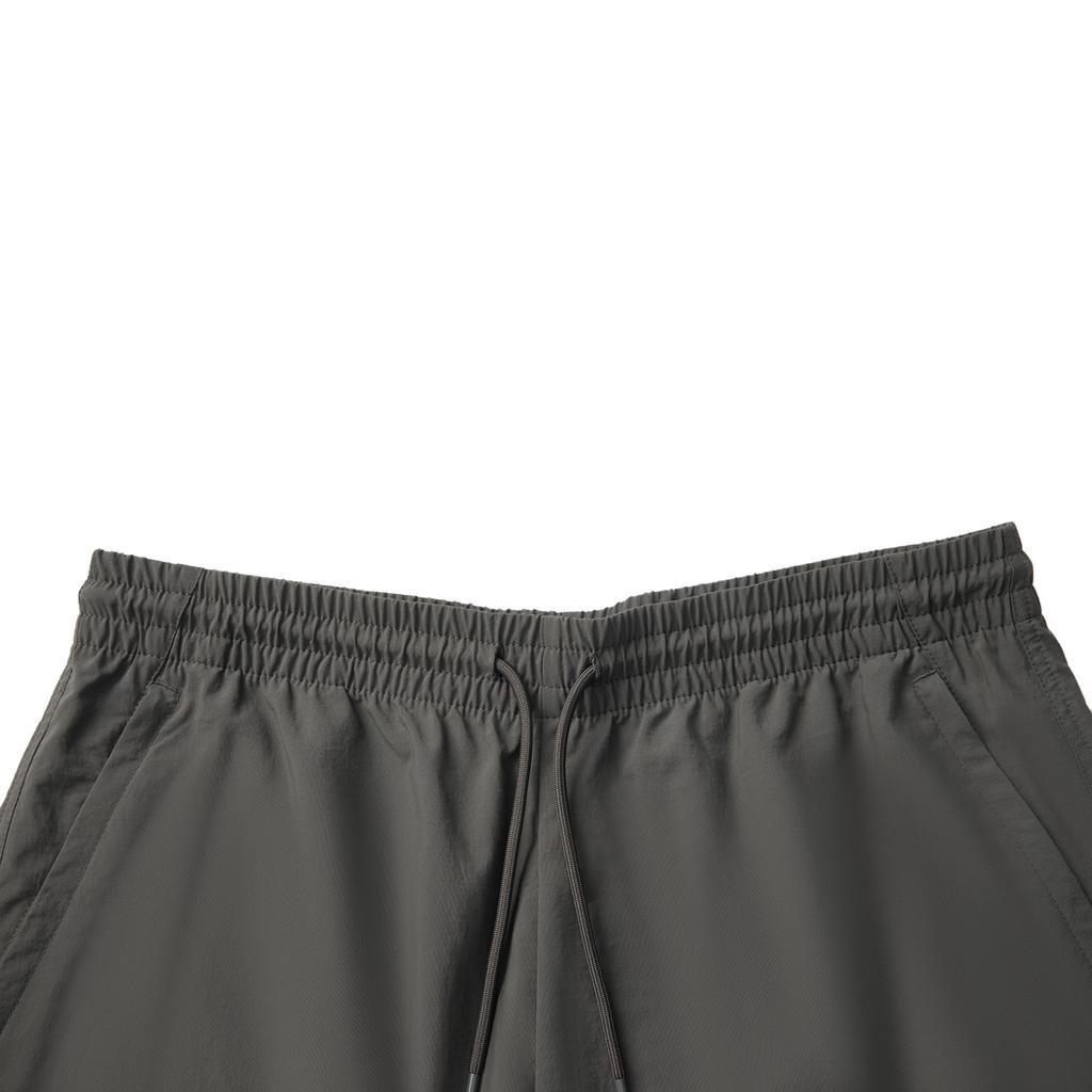 Li-Ning Minimalist Solid Color Lace-Up Casual Shorts Men Shorts Graphite-Grey AKSV305-2