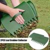 1 Pair Large Handheld Gardening Rake Labor-saving Wear-resistant Gardening Leaf Rake Plastic Durable Outdoor Leaf Clips Home