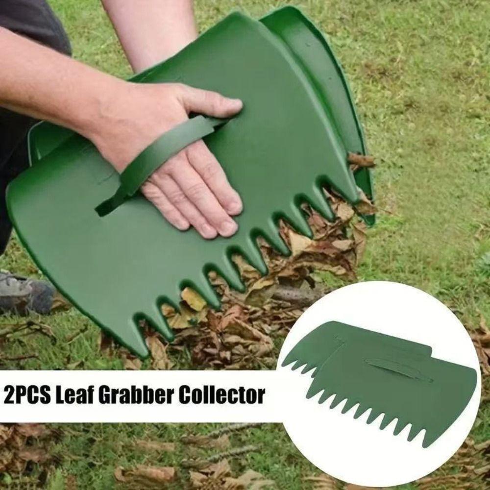 1 Pair Large Handheld Gardening Rake Labor-saving Wear-resistant Gardening Leaf Rake Plastic Durable Outdoor Leaf Clips Home
