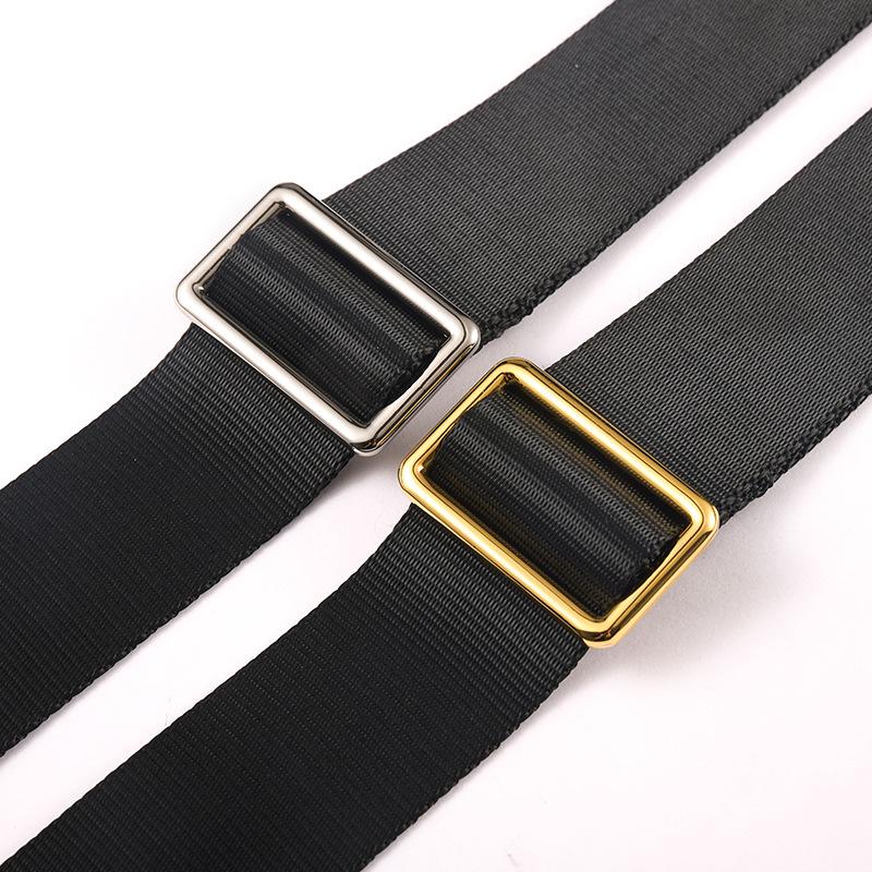 Black Wide Replacement Shoulder Strap for Hobo Cotton/Nylon Crossbody Bag or Backpack