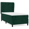 Box Spring Bed with Mattress Dark Green 90x190 cm Velvet