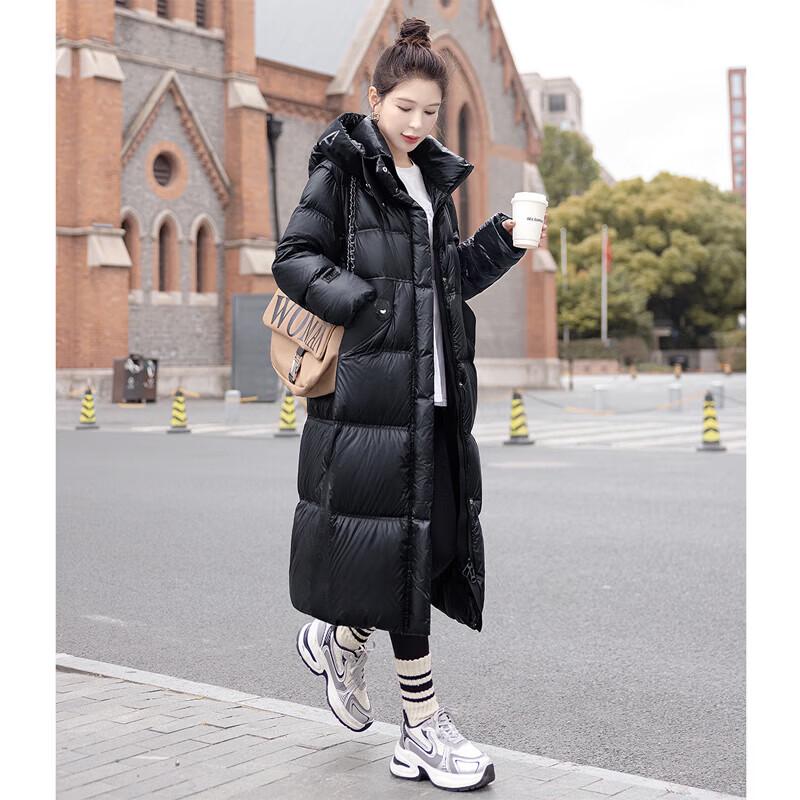 Sibaoshe Women's Mid-Length Hooded Down Jacket