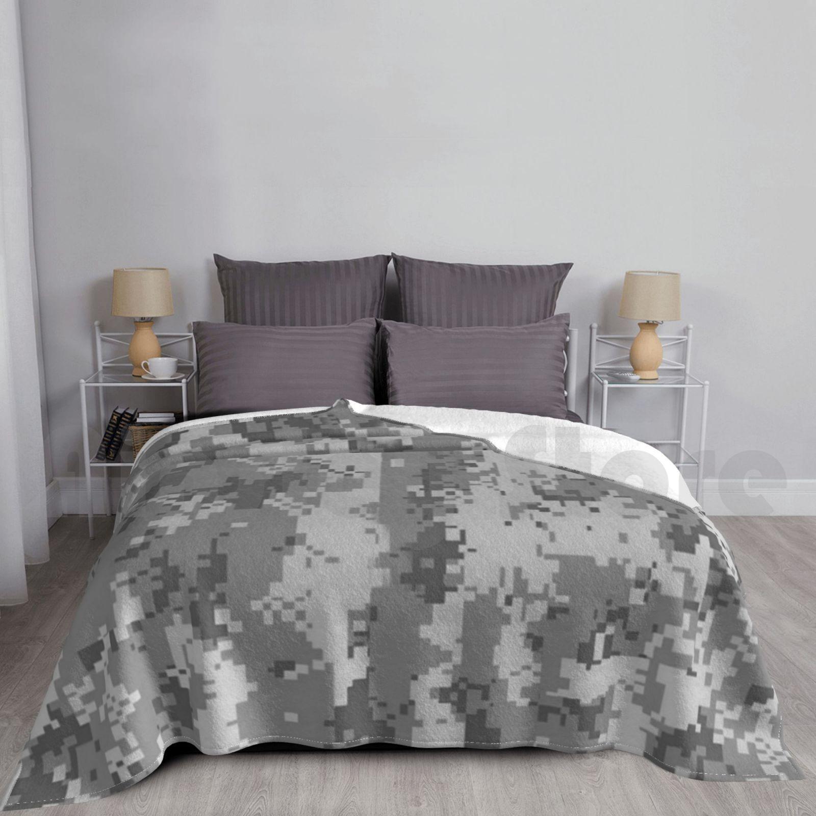 Digital Camo-Camouflage Patriotic Gift Blanket For Sofa Bed Travel Camouflage Camo Patriotic Patriotism Size: 75*100cm, Weight: 230 GSM