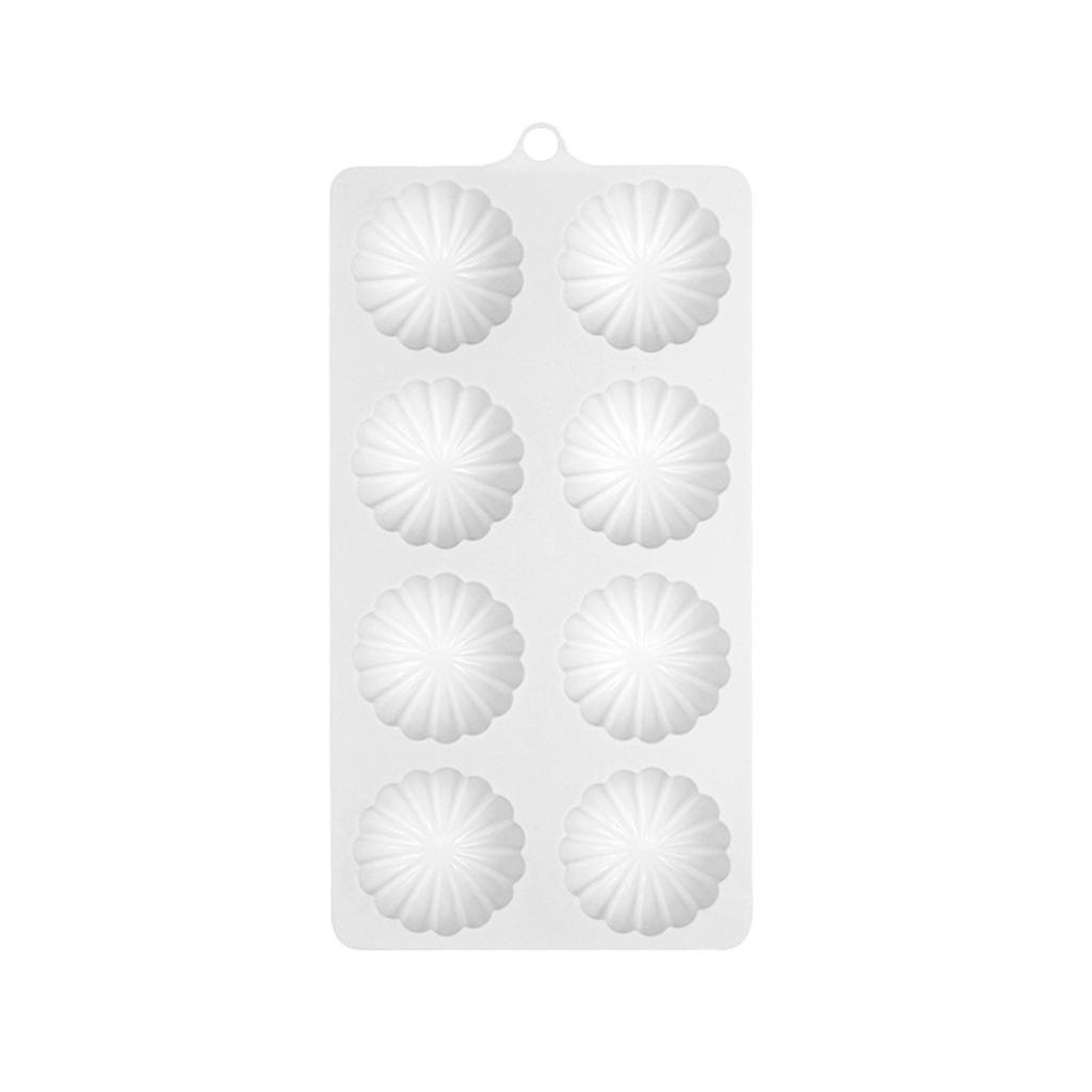 8-cavity Semicircular Petals Silicone Mold Fondant Mousse Cake Mould DIY Baking Decorating Tool Handmade-Soap Mold
