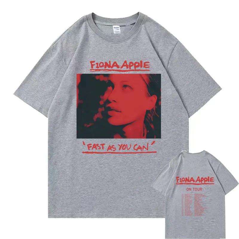 Fiona Apple Fast As You Can na Trasie Koszulka z Nadrukiem Letnia Moda Styl Rockowy Oversize Koszulki Mężczyźni Kobiety Vintage Streetwear Koszulki