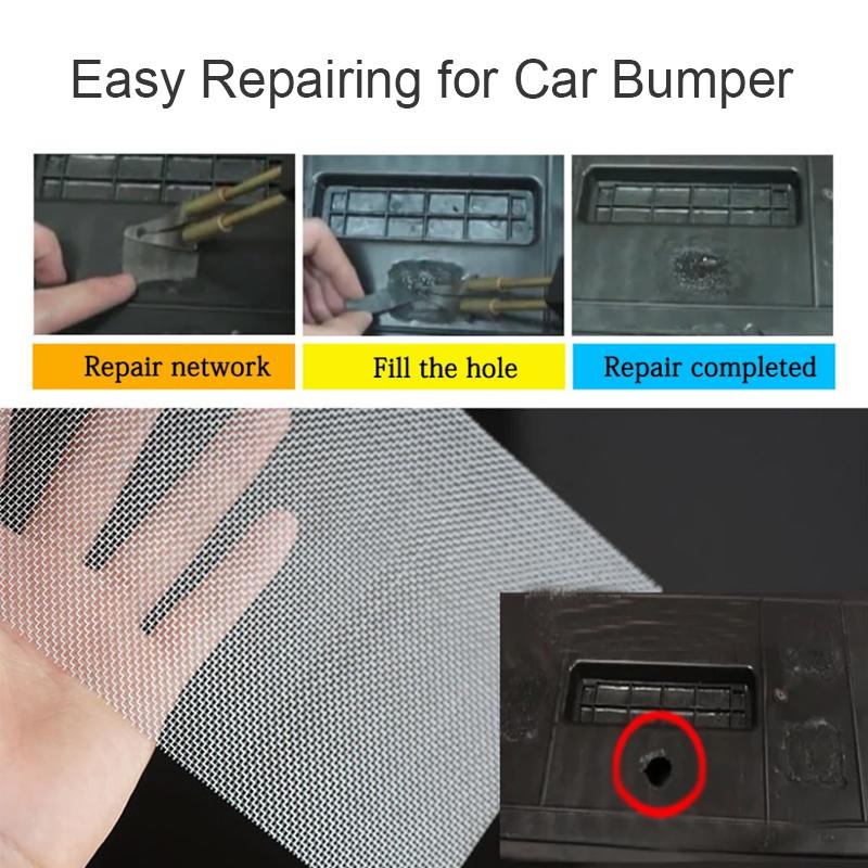 Stainless Steel Car Bumper Repair Mesh Plastic Crack Hole Filling Net Welded Mesh for Bumper Body Hood Car Repairing Accessories