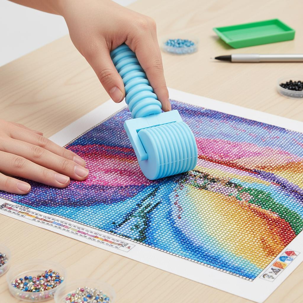 Wałek do malowania diamentami Wałek dociskowy do cyrkonii Wałek do wygładzania dla Dzieci Dorosłych DIY Pełne wiercenie Częściowe wiercenie