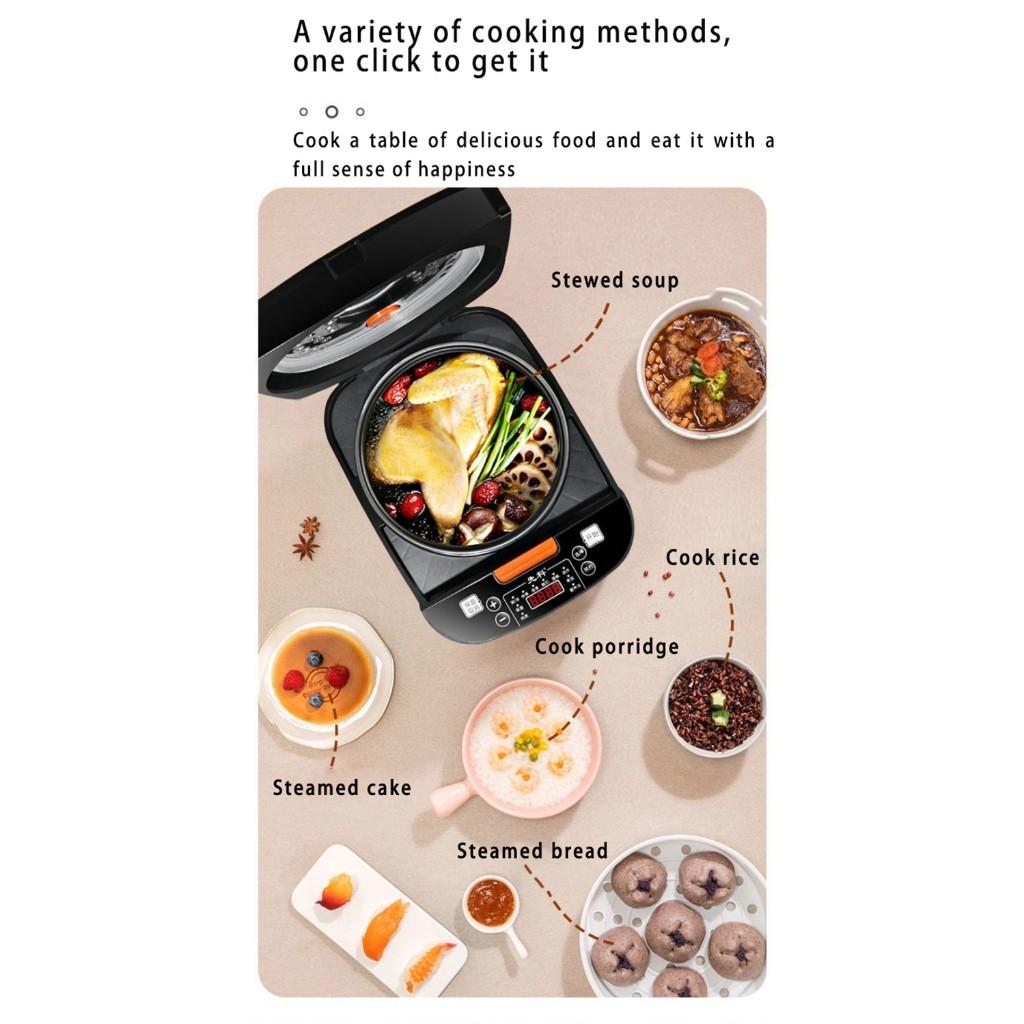5L Großraum Smart Reiskocher Haushalt Elektrischer Antihaft-Kocher Ein-Knopf Automatik-Kochmaschine