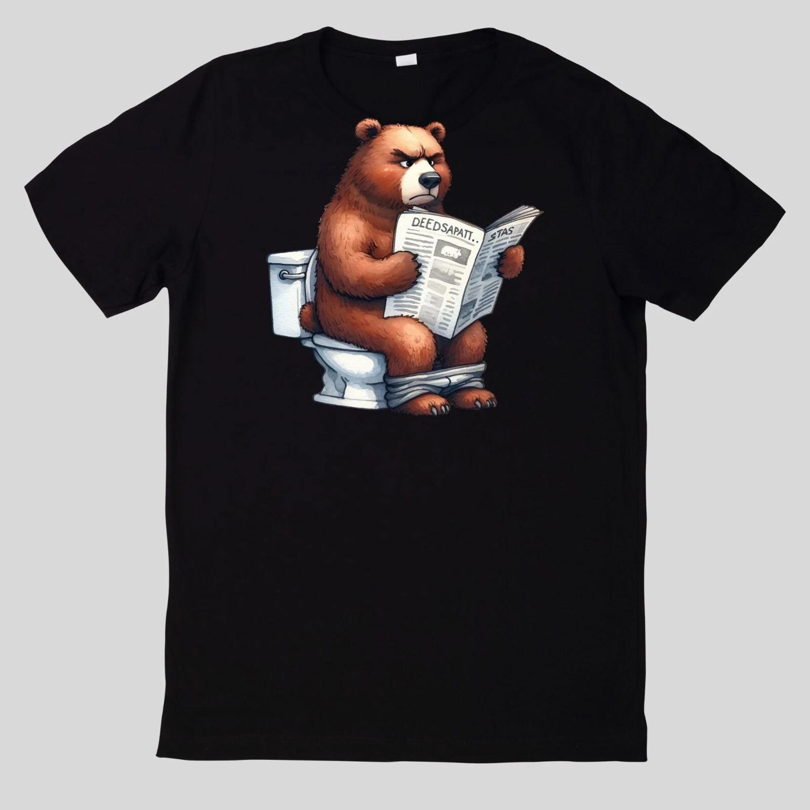 T-Shirt Lustige Tiere auf der Toilette Lustig Cartoon XXXXL