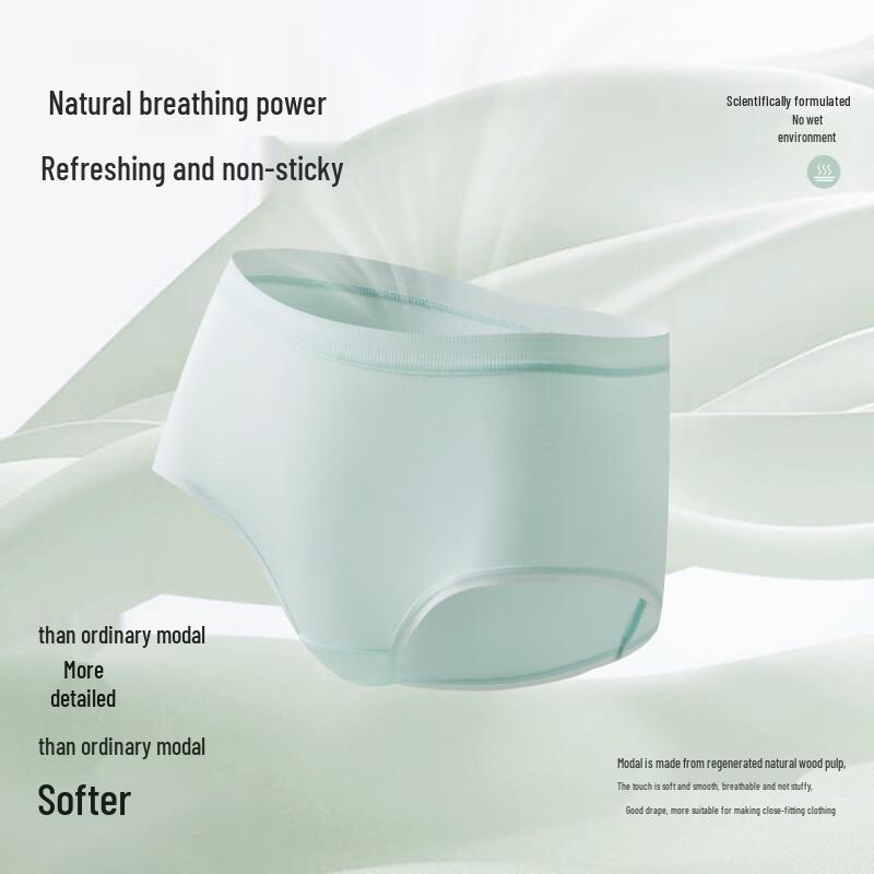 MIIOW Dámské bezešvé kalhotky z antibakteriální modální bavlny 10A, 4 kusy