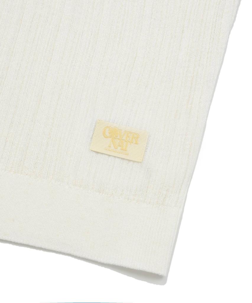 COVERNAT WOMAN Sheer Hoodie Knit Ivory
