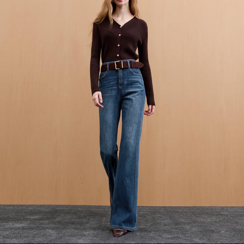 

Sancai 2025 Winter Slim Fit Flared Jeans XL