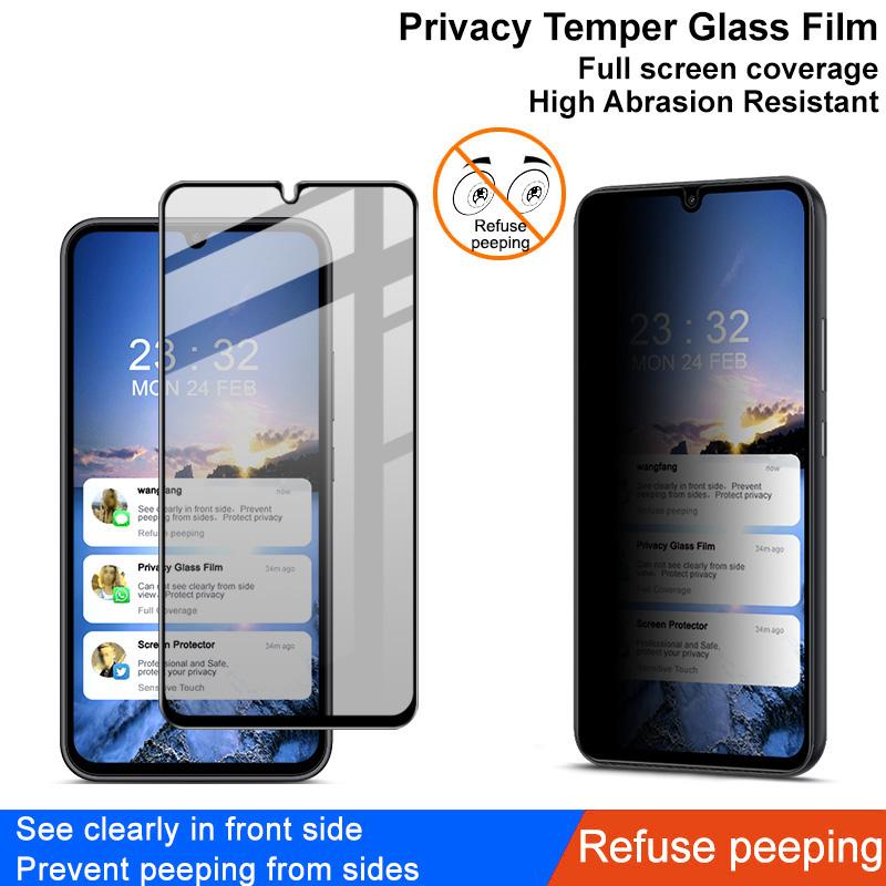 IMAK For Samsung Galaxy A34 5G Anti-spy Tempered Glass Film Full Coverage Phone Screen Protector