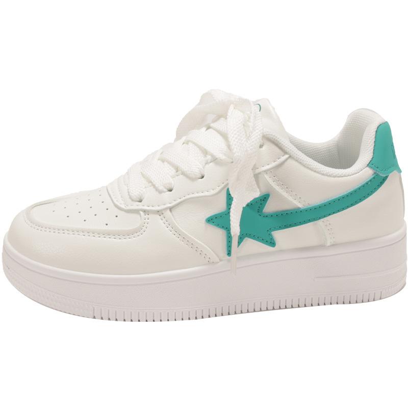 Star Board Shoes Women's 2025 Summer New American Platform Shoes Niche Students Sports Versatile Casual White Shoes