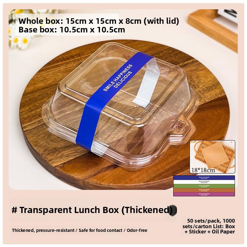 Transparent Tiramisu Packaging Box Cake Dishes Mousse Cutting Sweet Dessert Baking Western Pastries Separation Packing Box