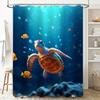 3D Ocean Turtle Fish Bath Shower Curtain Waterproof Decoration Home Decor 180X240Cm