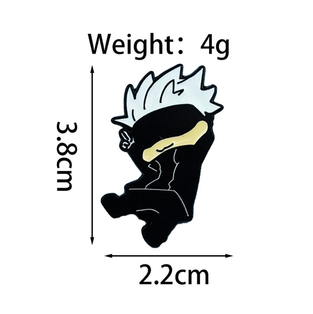 Jujutsu Kaisen Cute Character Alloy Brooch - Anime Badge for Clothing, Backpacks & Student Accessories.