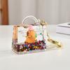 1pc Capybara Quicksand Keychain Acrylic Resin Floating Charm, Multiple Styles, Backpack Pendant, Ideal Gift Accessory with Cute Animal Charm