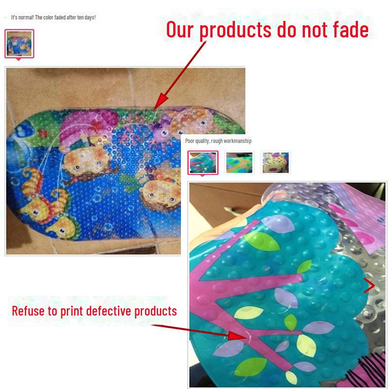 Children's Cartoon Anti-Slip Waterproof PVC Bathroom Mat